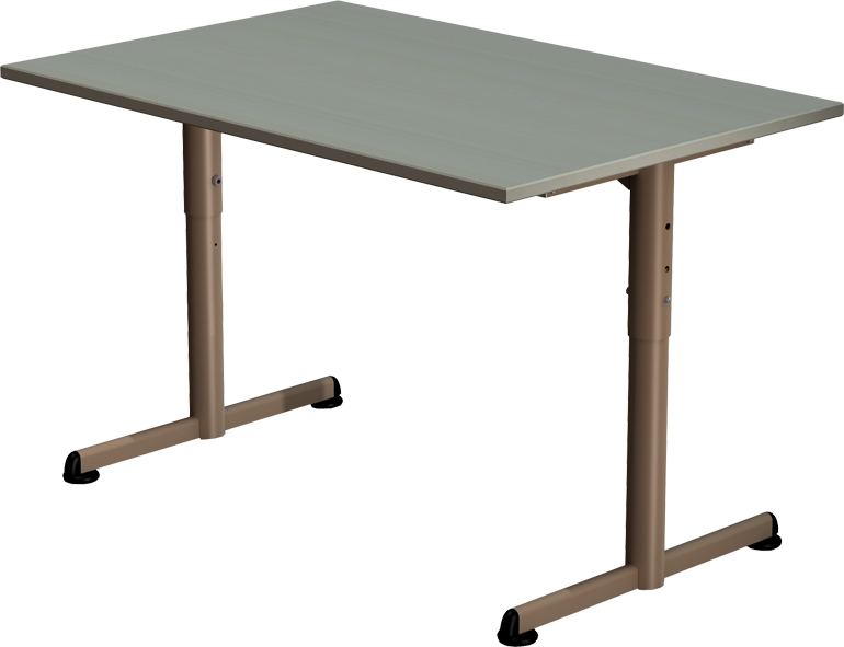Table pupitre à dégagement latéral avec casier 70x50 cm stratifiée